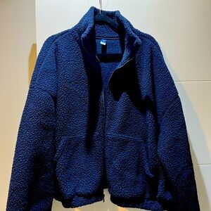 XXL Old Navy Sherpa Jacket - Navy Blue